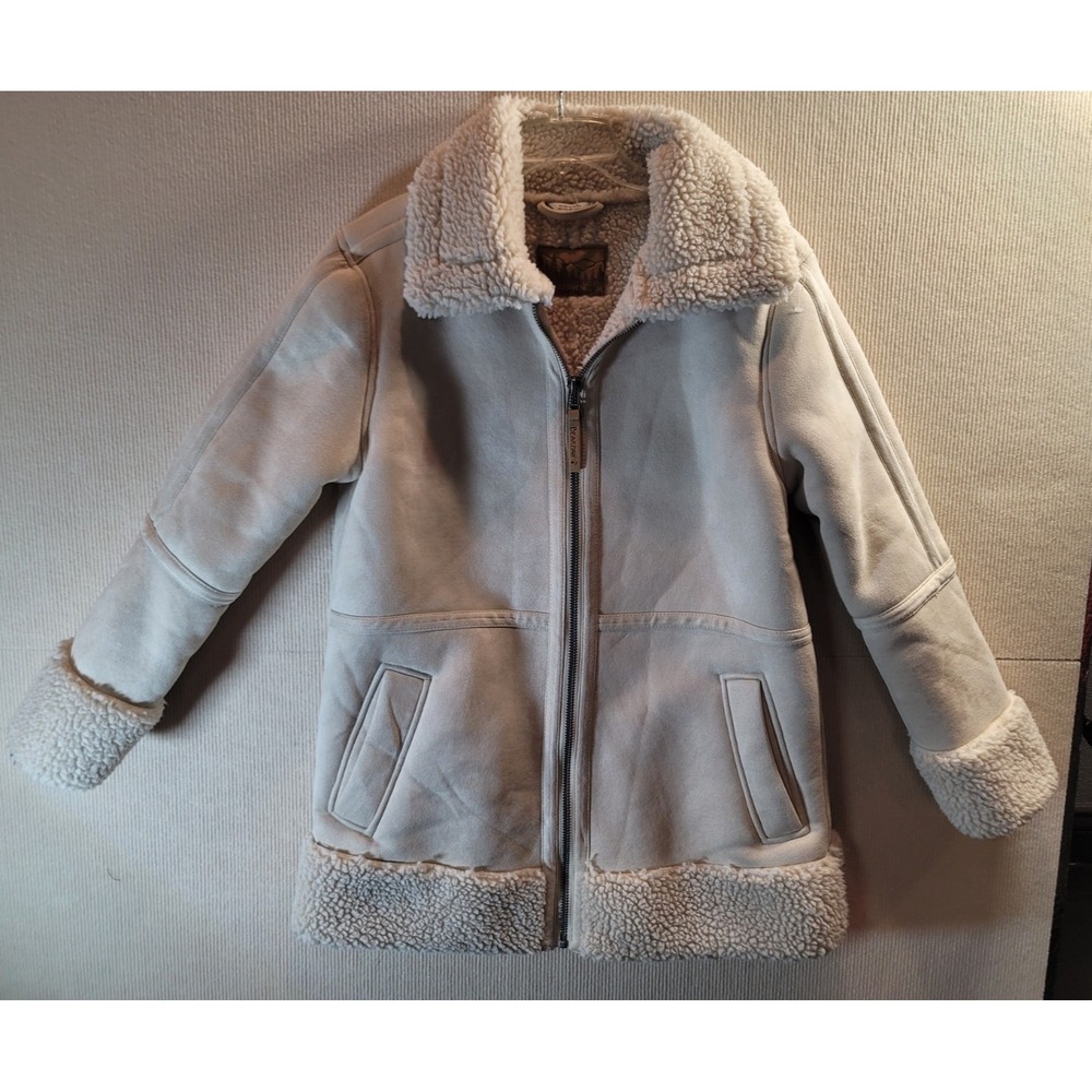 Bearpaws Sherpa lined jacket w/ faux suede Medium Cream colored excellent shape